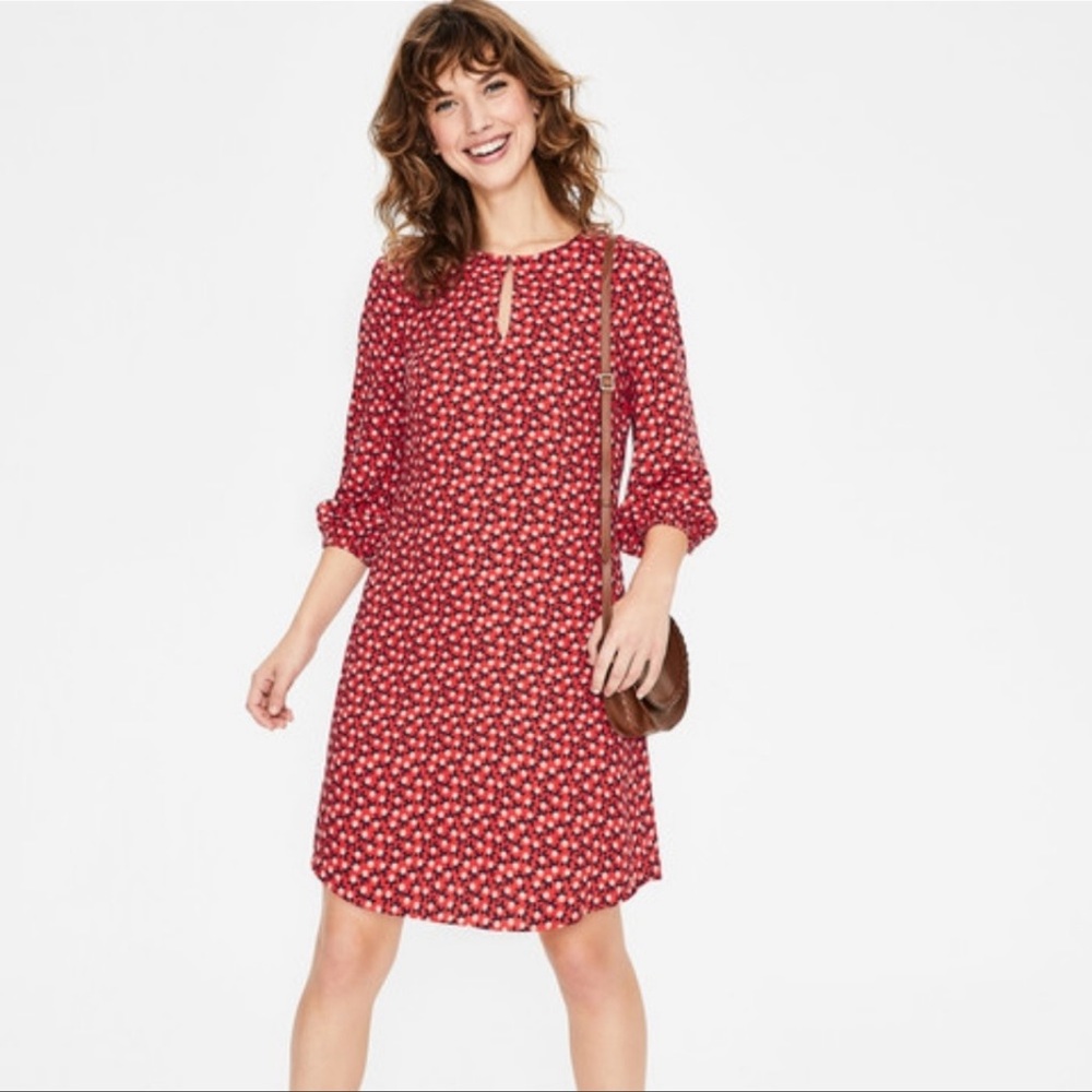 NWoT Boden Vanessa Dress in Khaki Sketchy Stars Size 6R